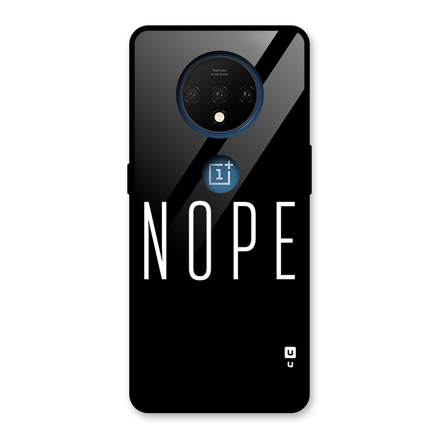 Minimalistic Nope Glass Back Case for OnePlus 7T