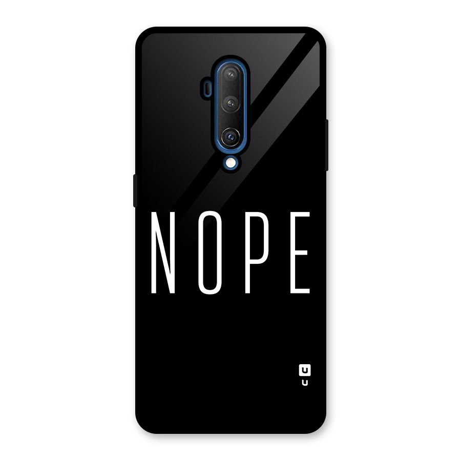 Minimalistic Nope Glass Back Case for OnePlus 7T Pro