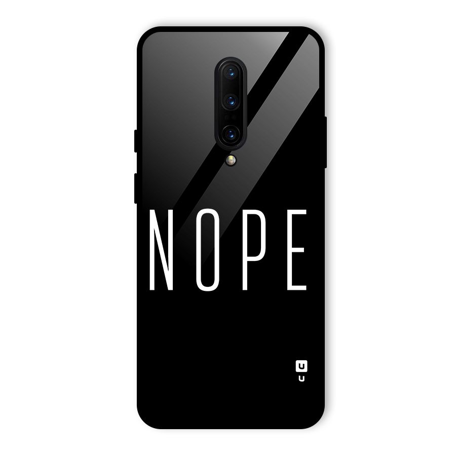 Minimalistic Nope Glass Back Case for OnePlus 7 Pro