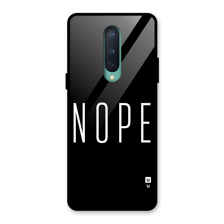 Minimalistic Nope Glass Back Case for OnePlus 8