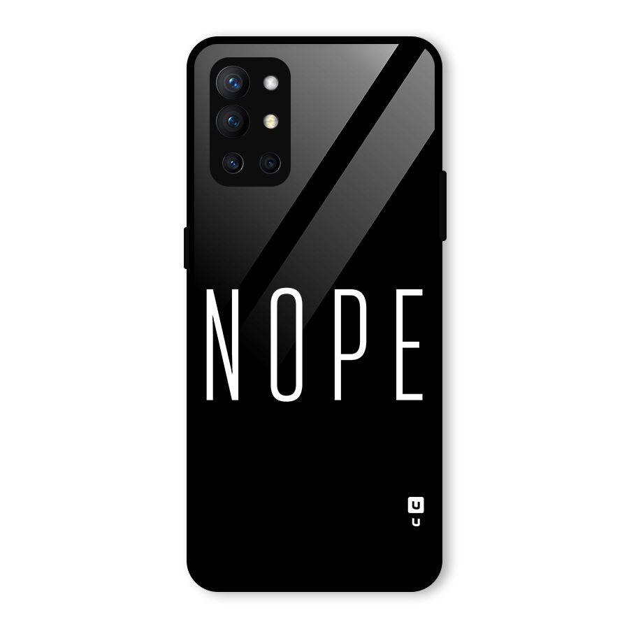 Minimalistic Nope Glass Back Case for OnePlus 9R