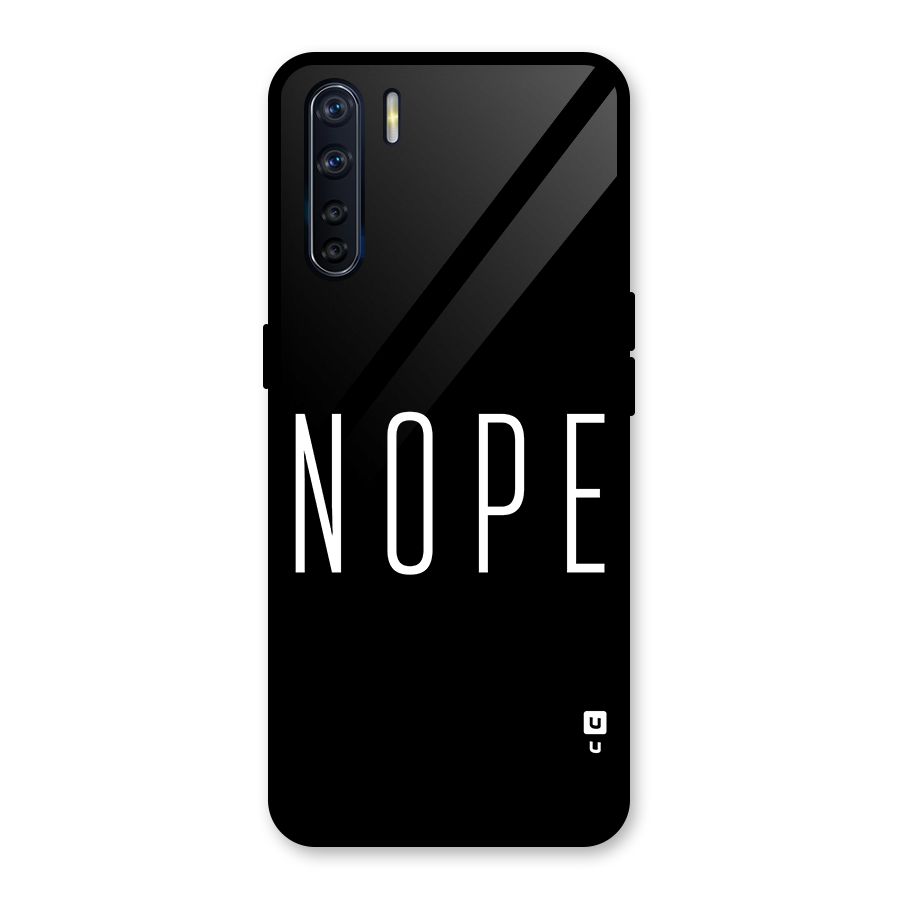 Minimalistic Nope Glass Back Case for Oppo F15