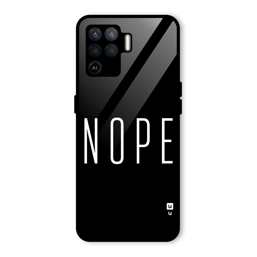 Minimalistic Nope Glass Back Case for Oppo F19 Pro