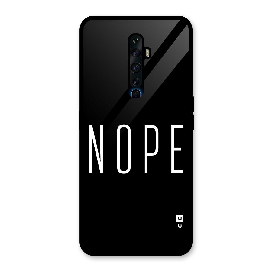 Minimalistic Nope Glass Back Case for Oppo Reno2 Z