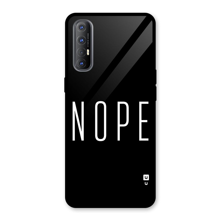 Minimalistic Nope Glass Back Case for Oppo Reno3 Pro