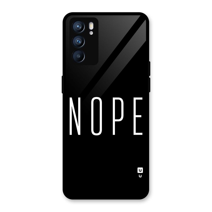 Minimalistic Nope Glass Back Case for Oppo Reno6 5G