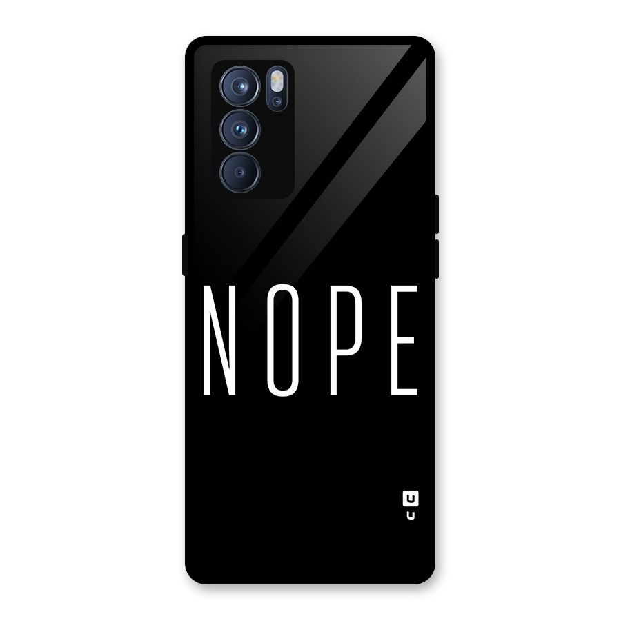 Minimalistic Nope Glass Back Case for Oppo Reno6 Pro 5G