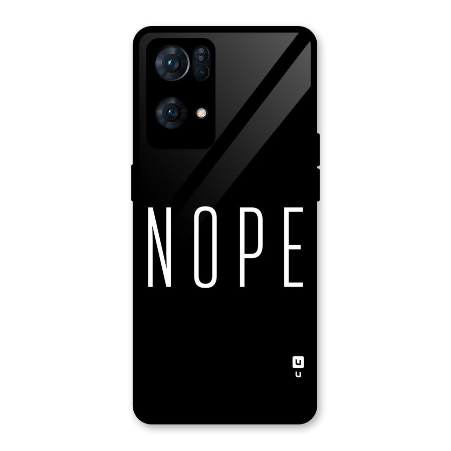Minimalistic Nope Glass Back Case for Oppo Reno7 Pro 5G