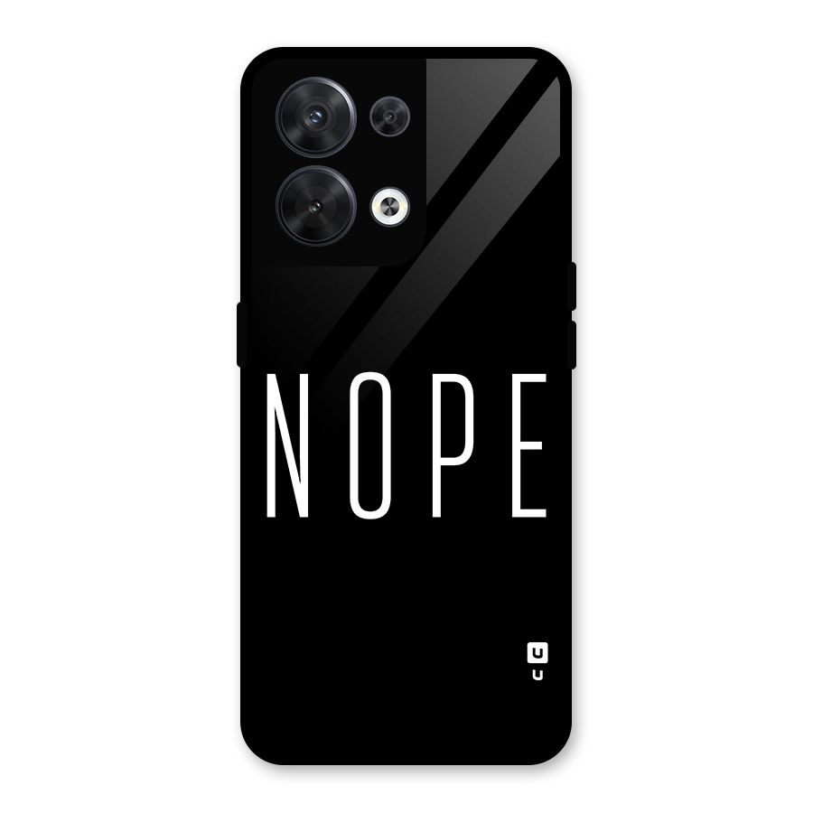 Minimalistic Nope Glass Back Case for Oppo Reno8 5G