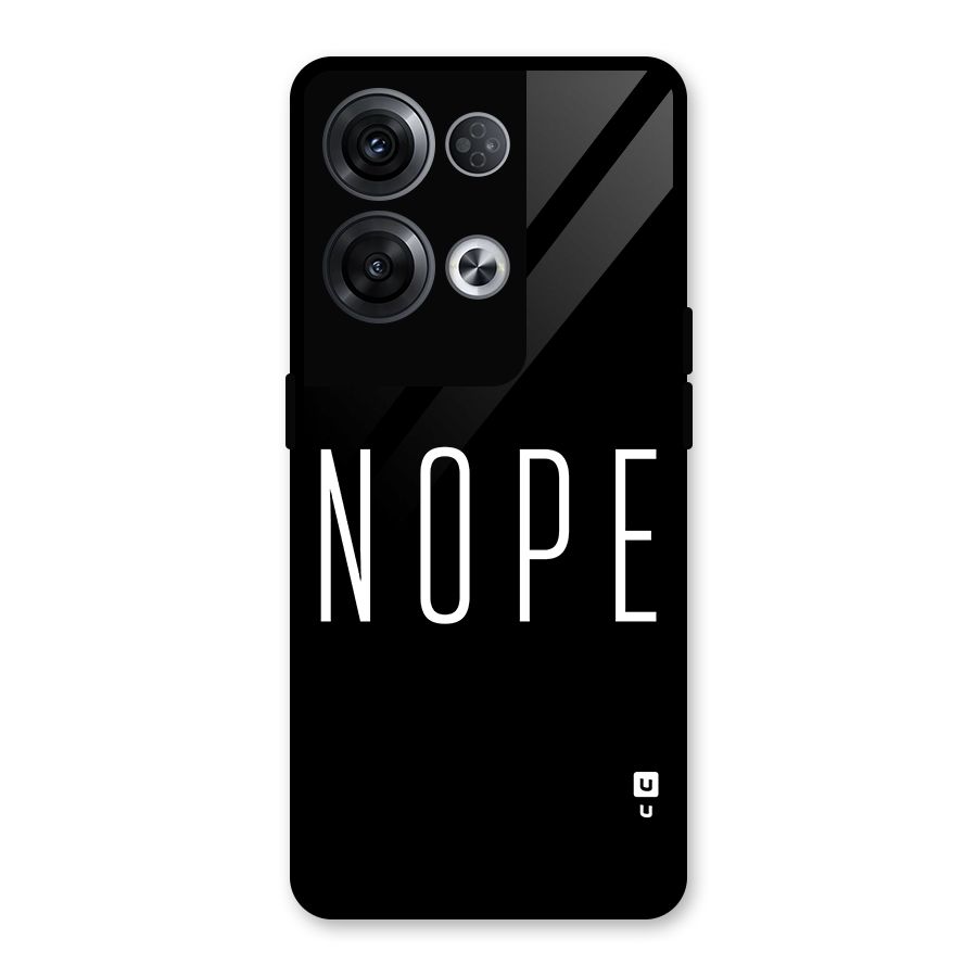 Minimalistic Nope Glass Back Case for Oppo Reno8 Pro 5G