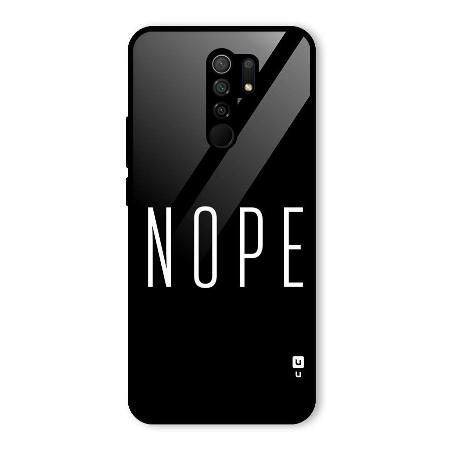 Minimalistic Nope Glass Back Case for Poco M2