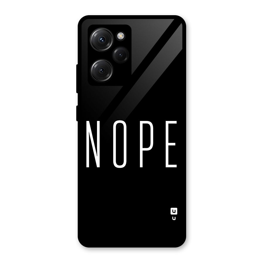 Minimalistic Nope Glass Back Case for Poco X5 Pro