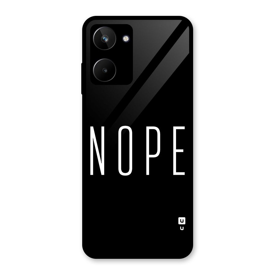 Minimalistic Nope Glass Back Case for Realme 10