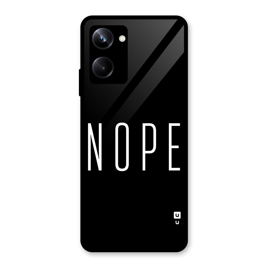 Minimalistic Nope Glass Back Case for Realme 10 Pro
