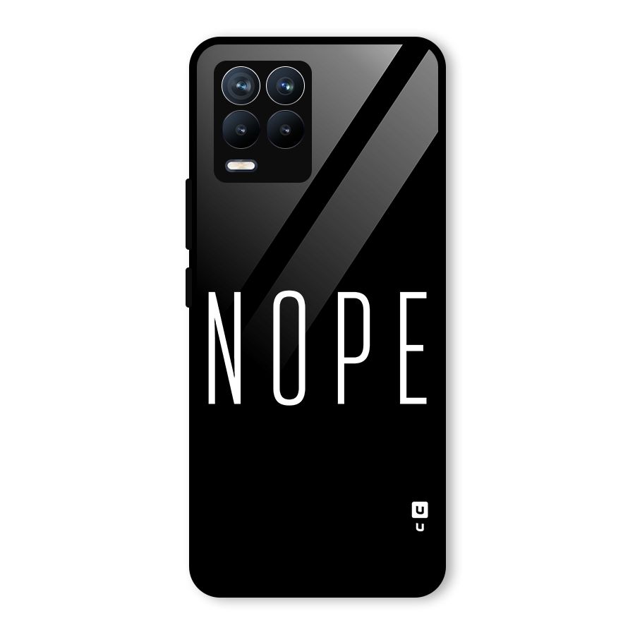 Minimalistic Nope Glass Back Case for Realme 8 Pro