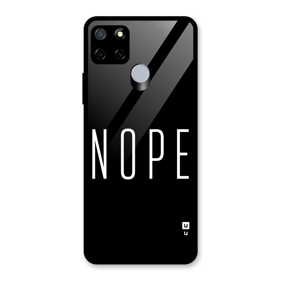 Minimalistic Nope Glass Back Case for Realme C12