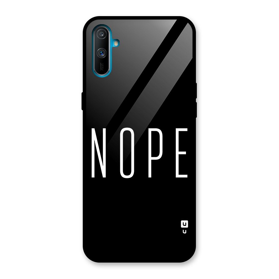 Minimalistic Nope Glass Back Case for Realme C3