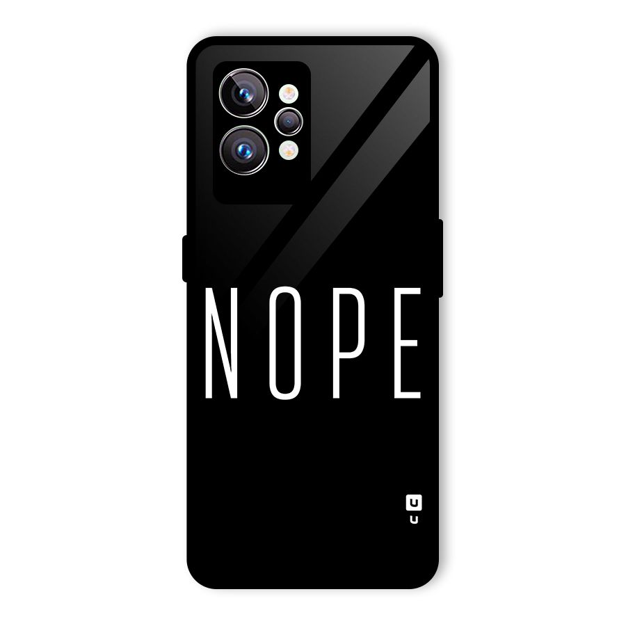 Minimalistic Nope Glass Back Case for Realme GT2 Pro