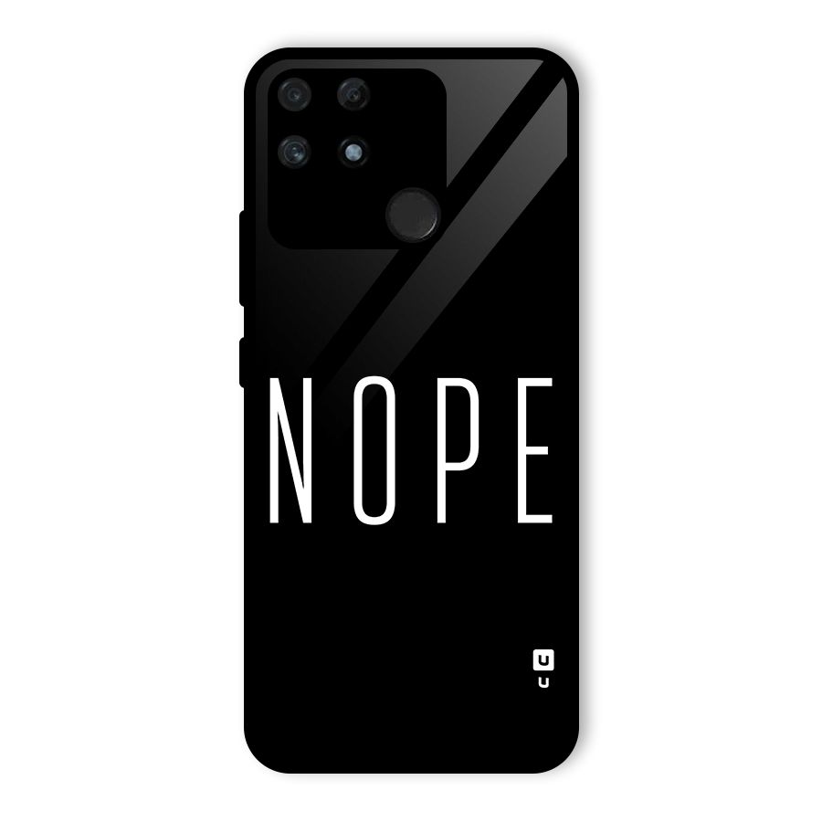 Minimalistic Nope Glass Back Case for Realme Narzo 50A