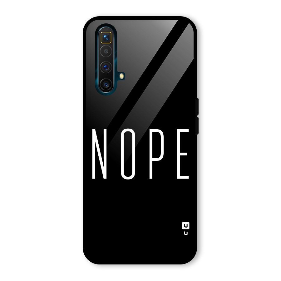 Minimalistic Nope Glass Back Case for Realme X3