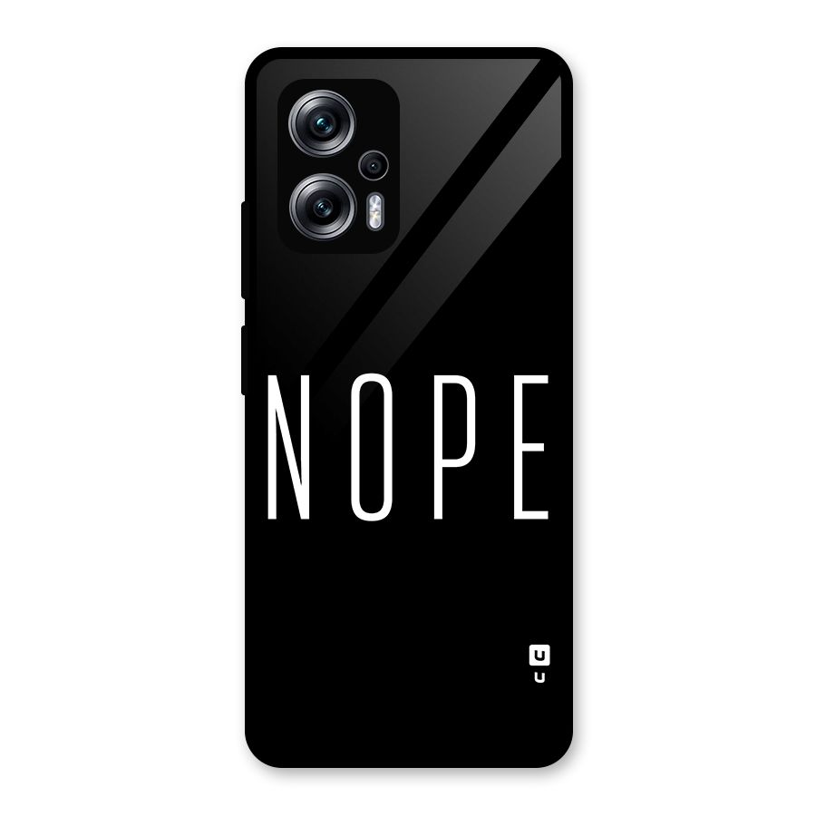 Minimalistic Nope Glass Back Case for Redmi K50i
