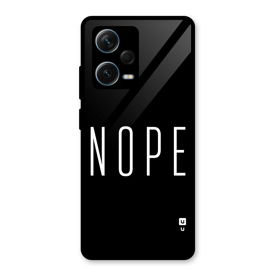 Minimalistic Nope Glass Back Case for Redmi Note 12 Pro Plus 5G