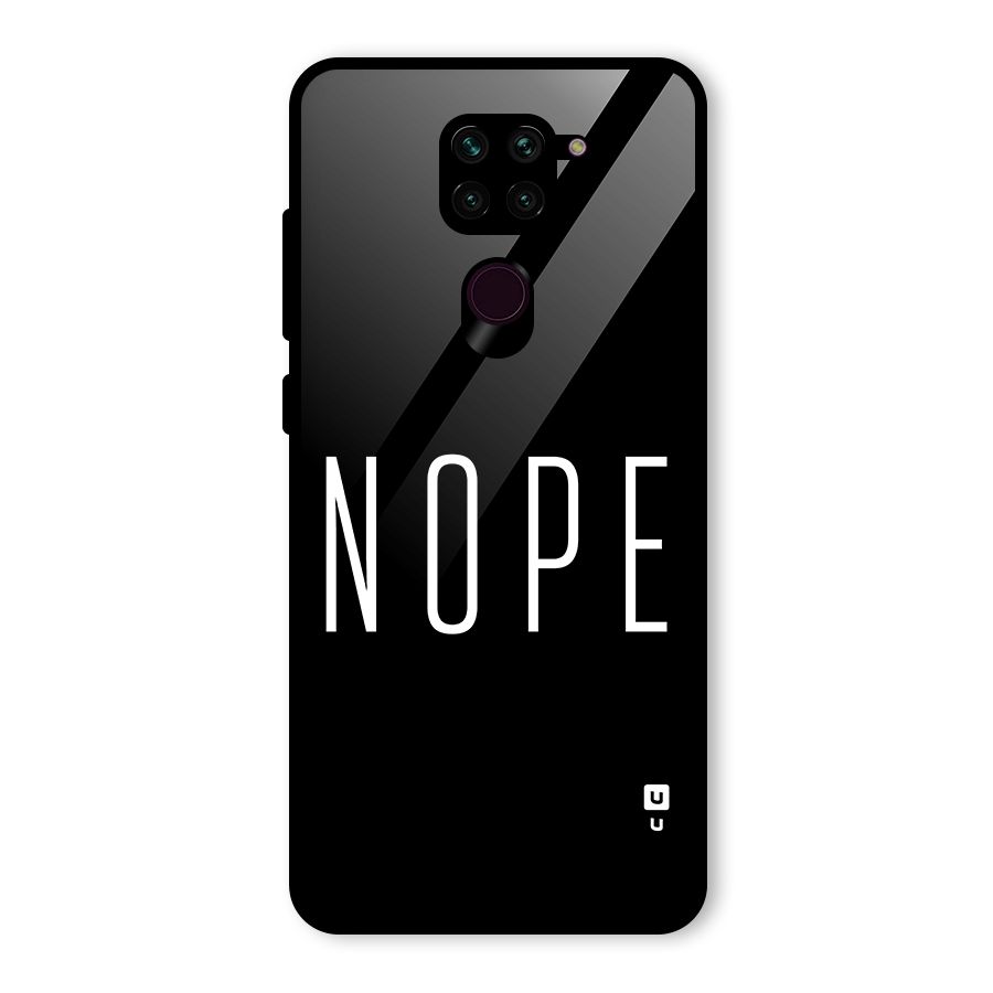 Minimalistic Nope Glass Back Case for Redmi Note 9