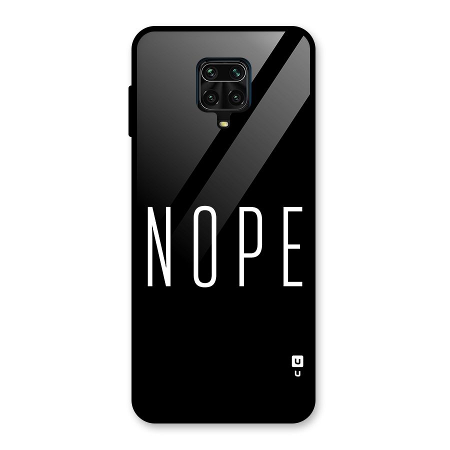 Minimalistic Nope Glass Back Case for Redmi Note 9 Pro Max