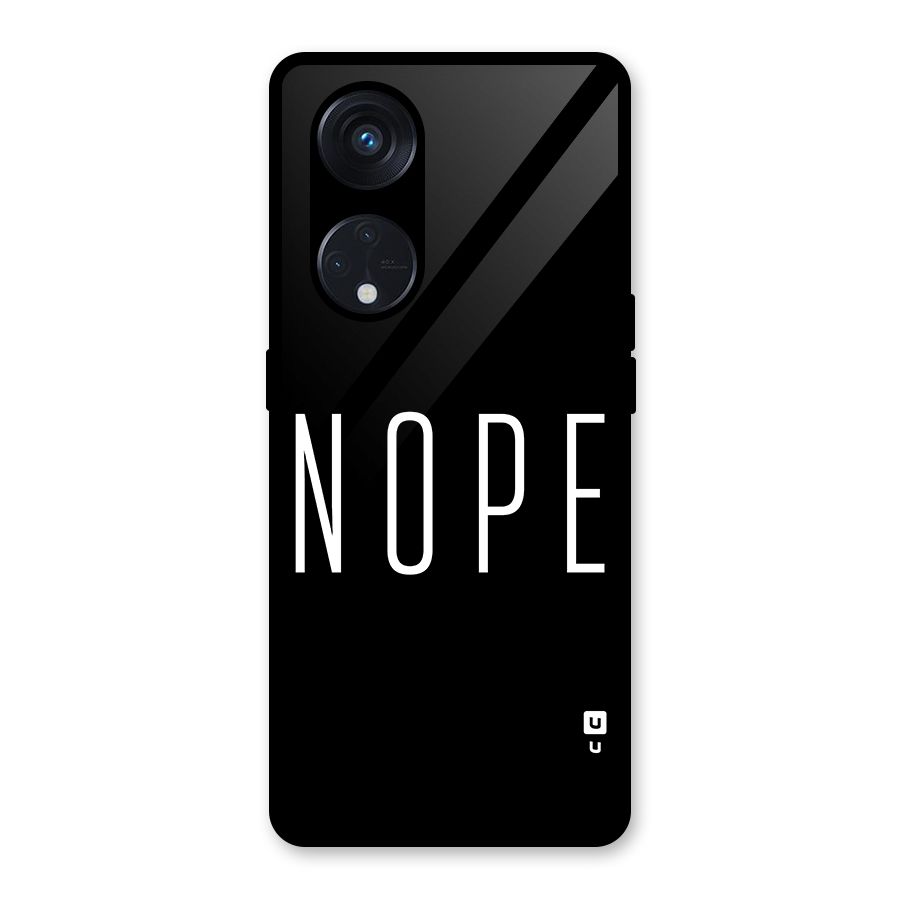 Minimalistic Nope Glass Back Case for Reno8 T 5G