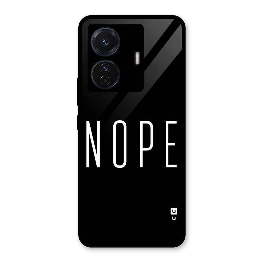 Minimalistic Nope Glass Back Case for Vivo T1 Pro