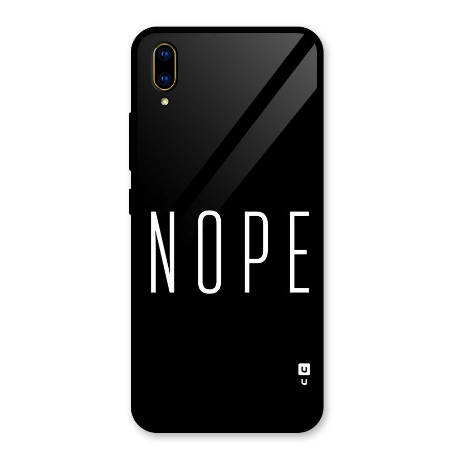 Minimalistic Nope Glass Back Case for Vivo V11 Pro