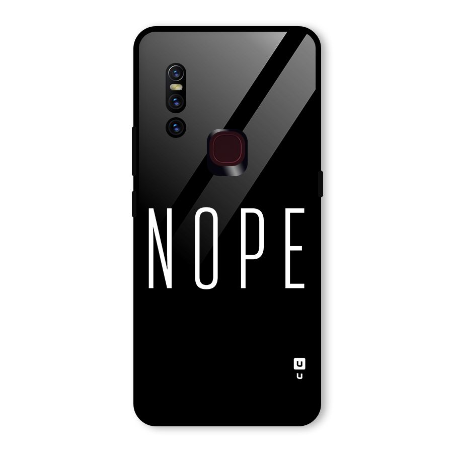 Minimalistic Nope Glass Back Case for Vivo V15