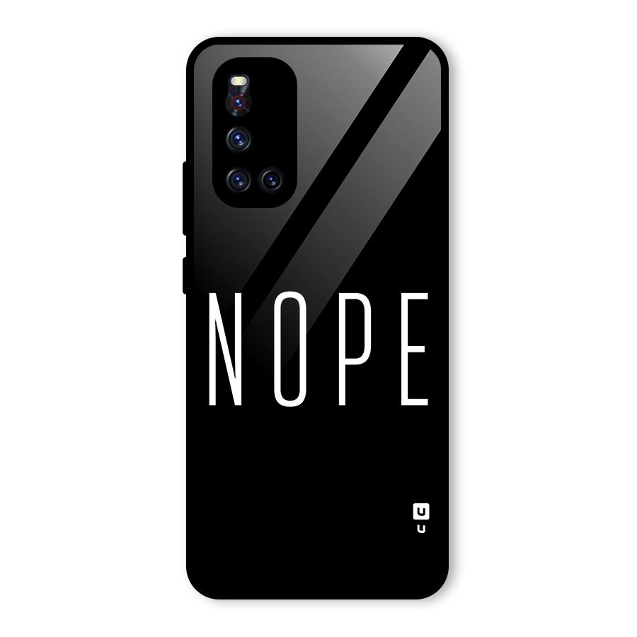 Minimalistic Nope Glass Back Case for Vivo V19