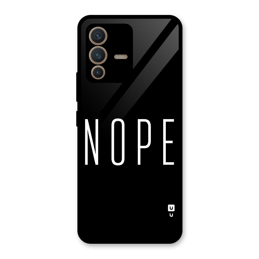 Minimalistic Nope Glass Back Case for Vivo V23 5G