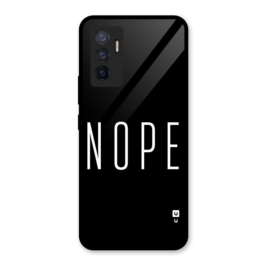 Minimalistic Nope Glass Back Case for Vivo V23e