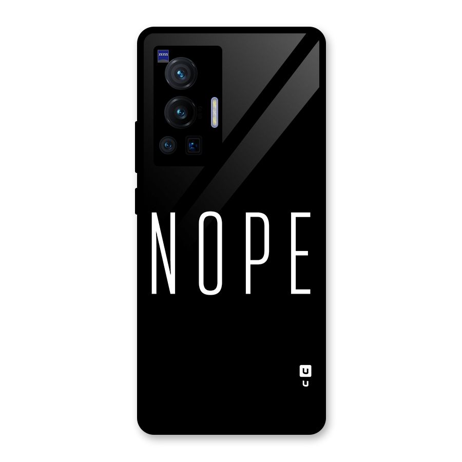 Minimalistic Nope Glass Back Case for Vivo X70 Pro