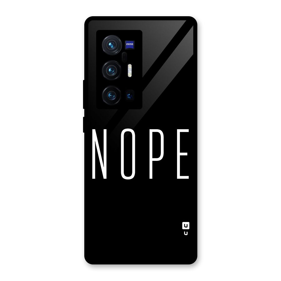 Minimalistic Nope Glass Back Case for Vivo X70 Pro Plus