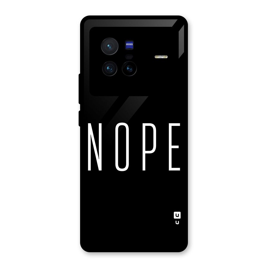 Minimalistic Nope Glass Back Case for Vivo X80