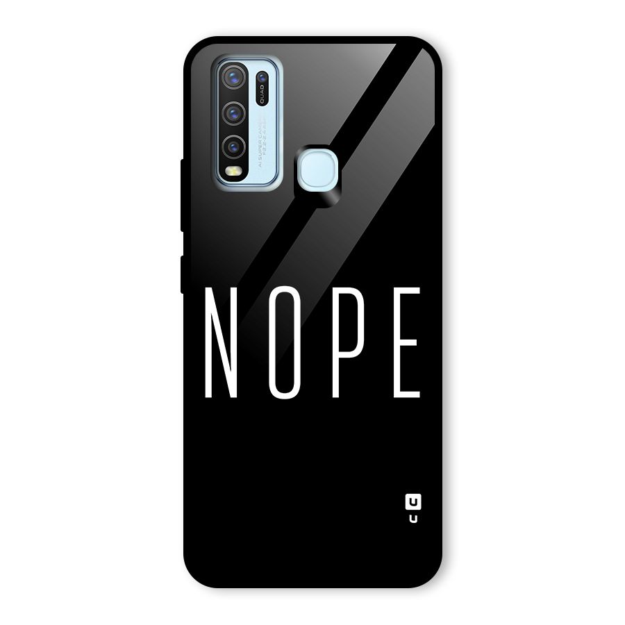 Minimalistic Nope Glass Back Case for Vivo Y50