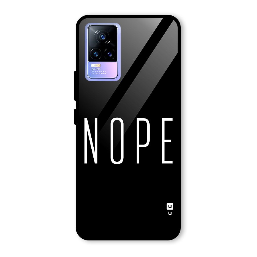 Minimalistic Nope Glass Back Case for Vivo Y73