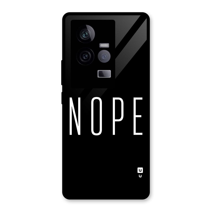Minimalistic Nope Glass Back Case for Vivo iQOO 11 5G