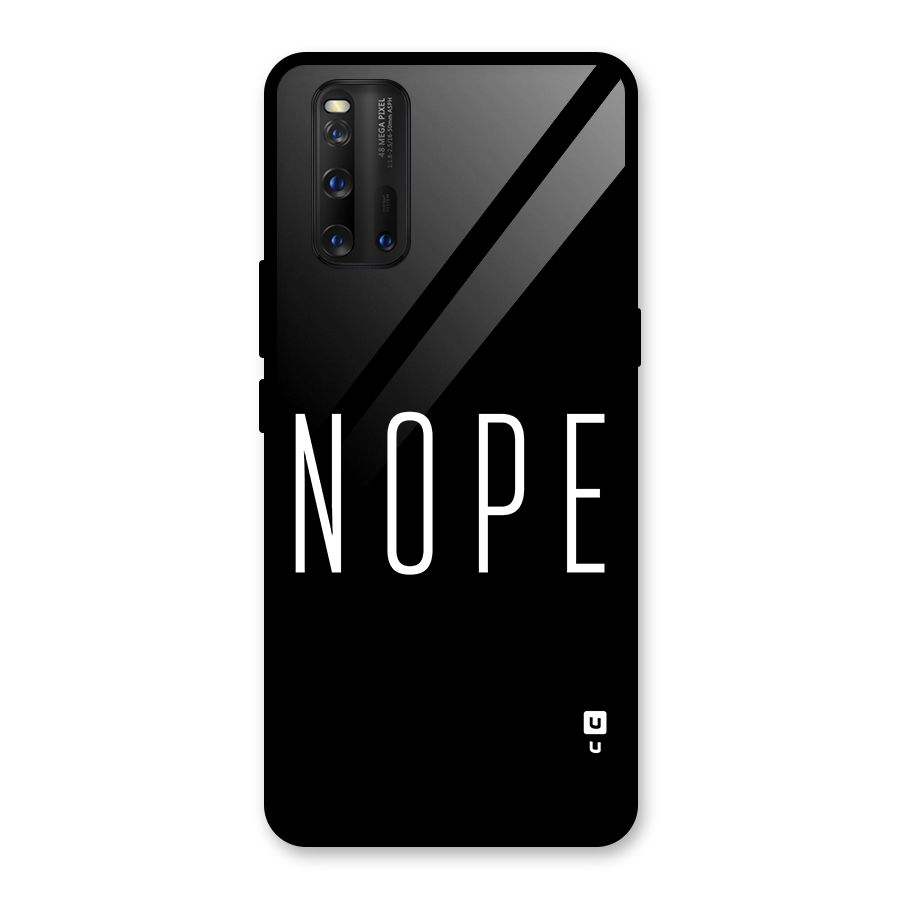 Minimalistic Nope Glass Back Case for Vivo iQOO 3