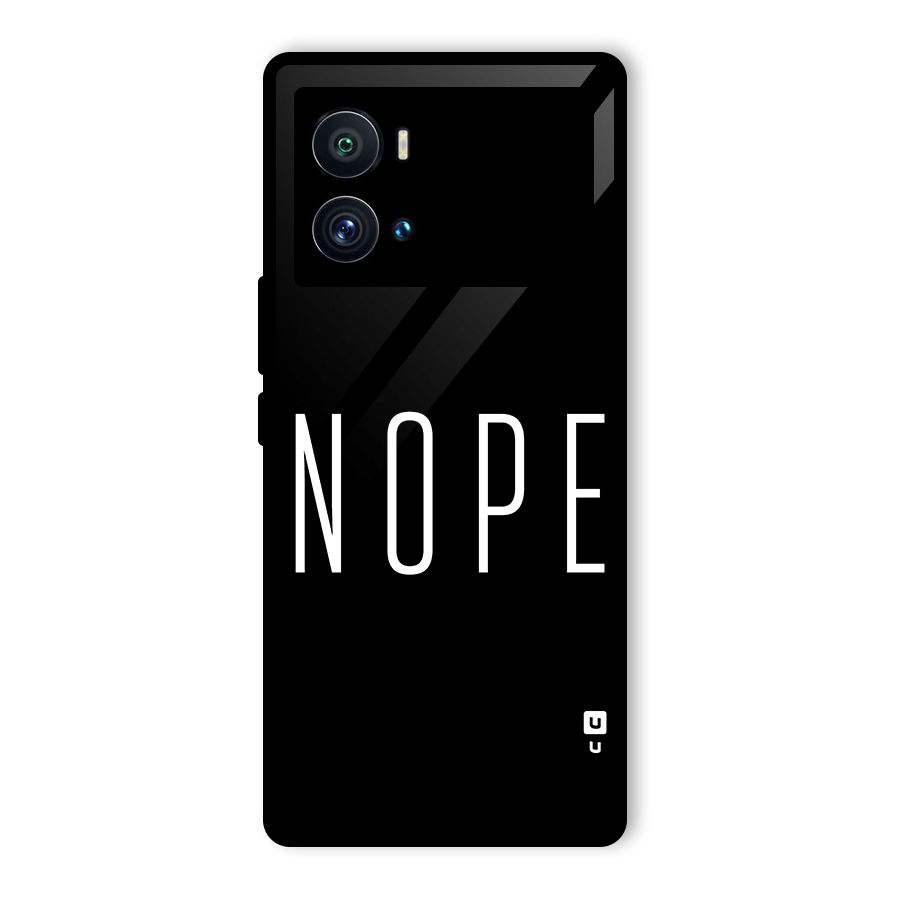 Minimalistic Nope Glass Back Case for Vivo iQOO 9 Pro