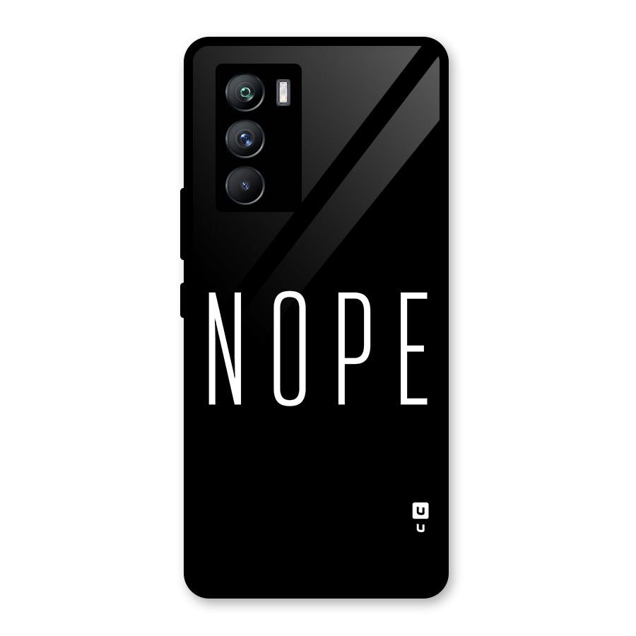 Minimalistic Nope Glass Back Case for Vivo iQOO 9 SE