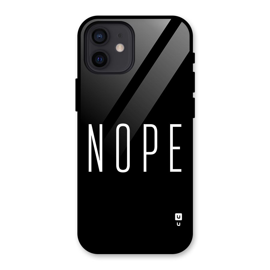 Minimalistic Nope Glass Back Case for iPhone 12