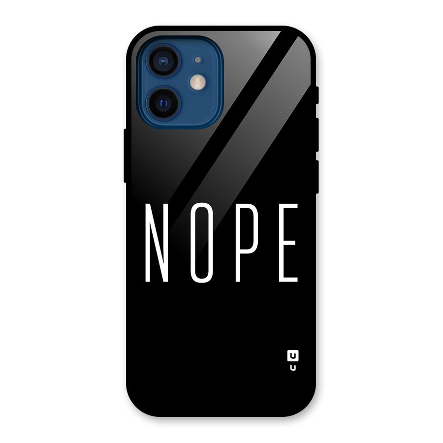 Minimalistic Nope Glass Back Case for iPhone 12 Mini