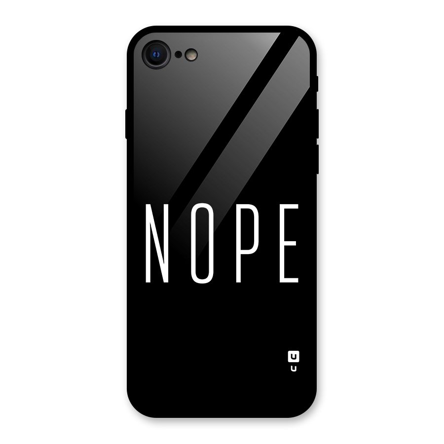 Minimalistic Nope Glass Back Case for iPhone 7