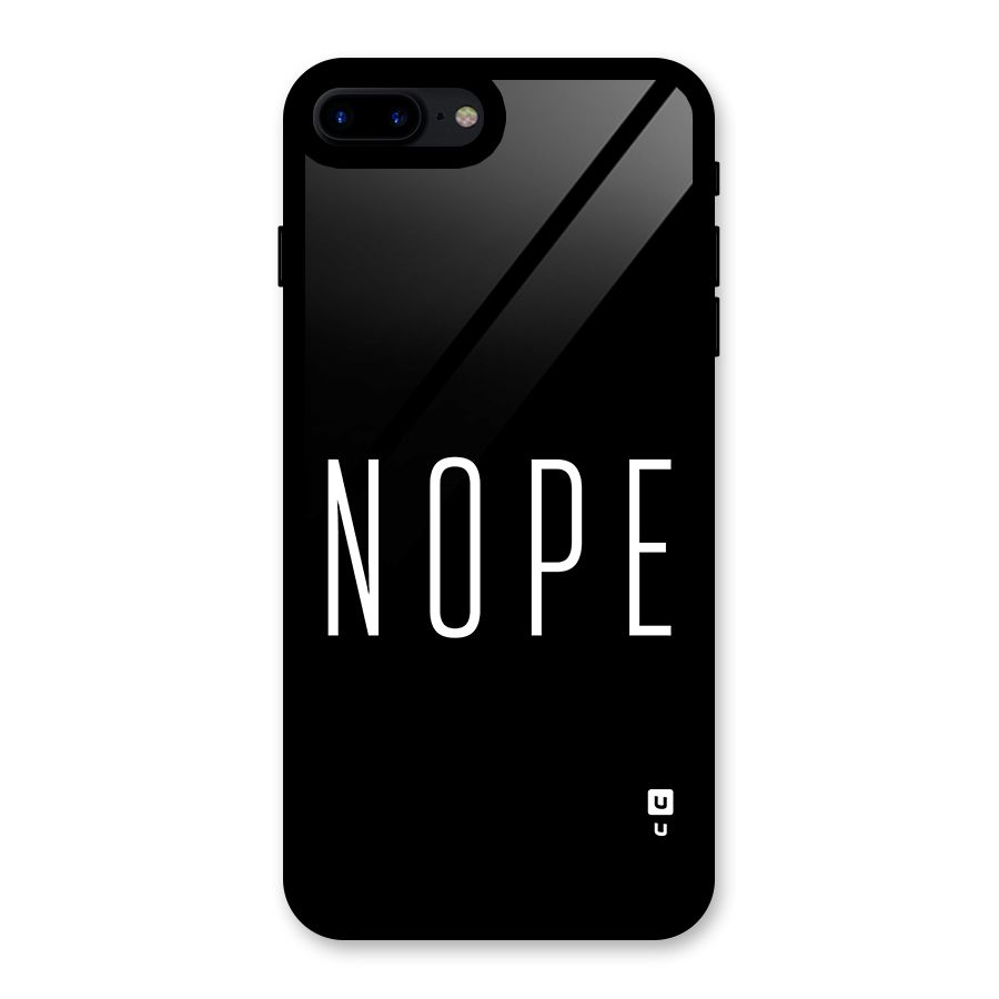 Minimalistic Nope Glass Back Case for iPhone 7 Plus