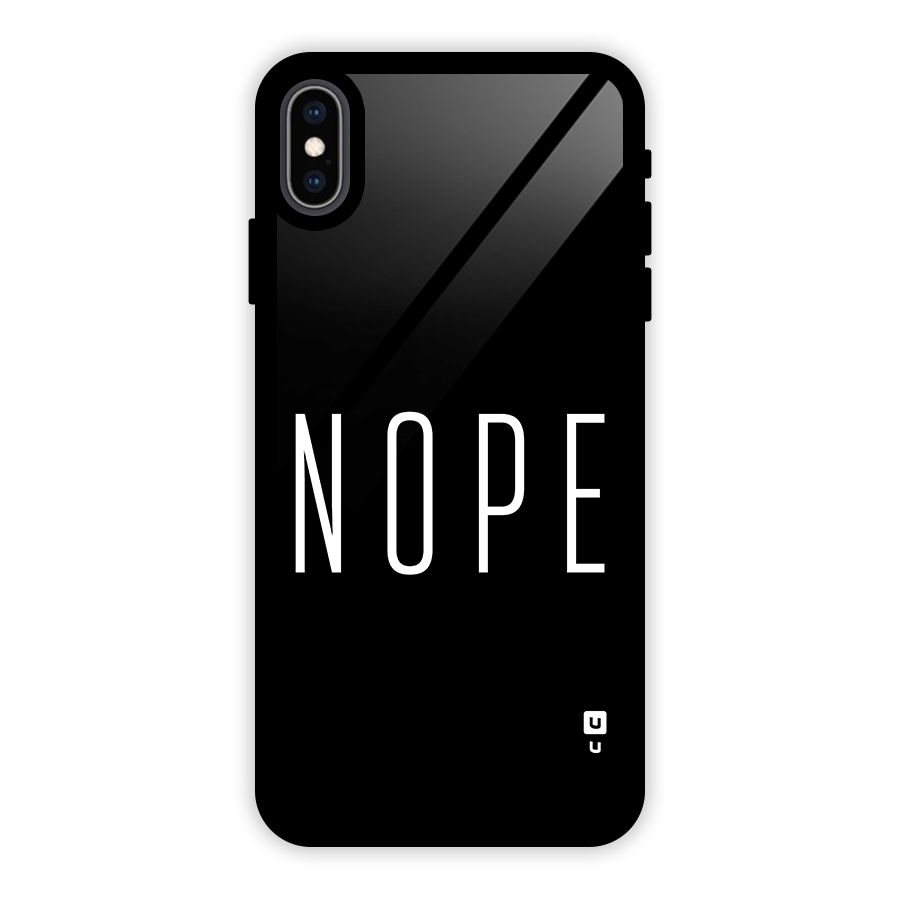 Minimalistic Nope Glass Back Case for iPhone XS Max