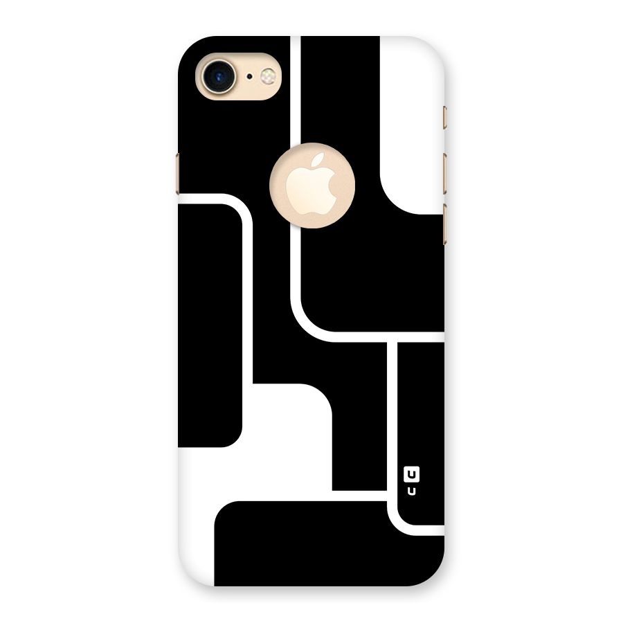 Minimalistic Shapes Back Case for iPhone 8 Logo Cut